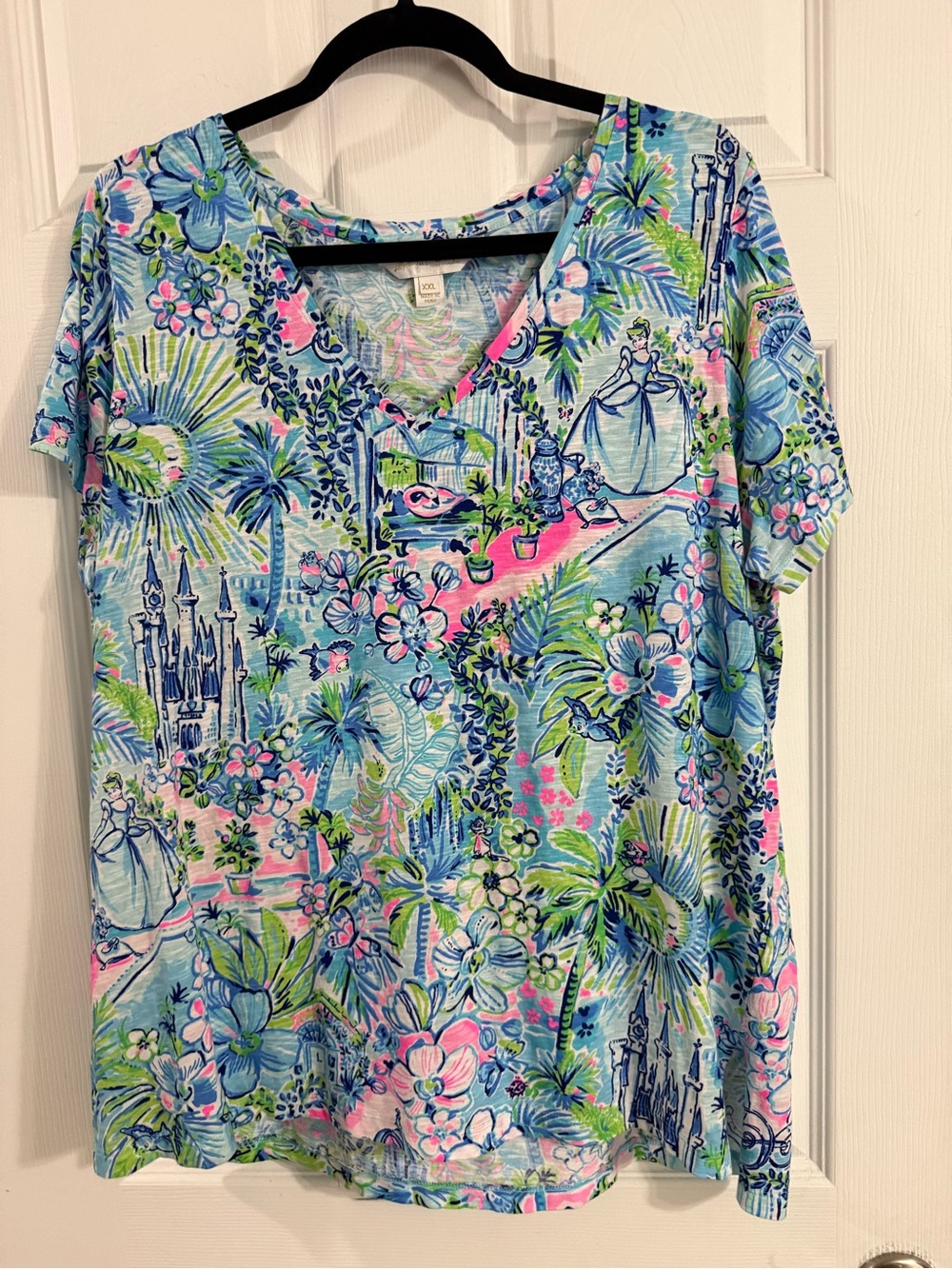 Lilly Pulitzer Women’s Etta top 2025 Disney collection Cinderella’s Castle